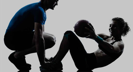 Athlete performing a functional fitness exercise