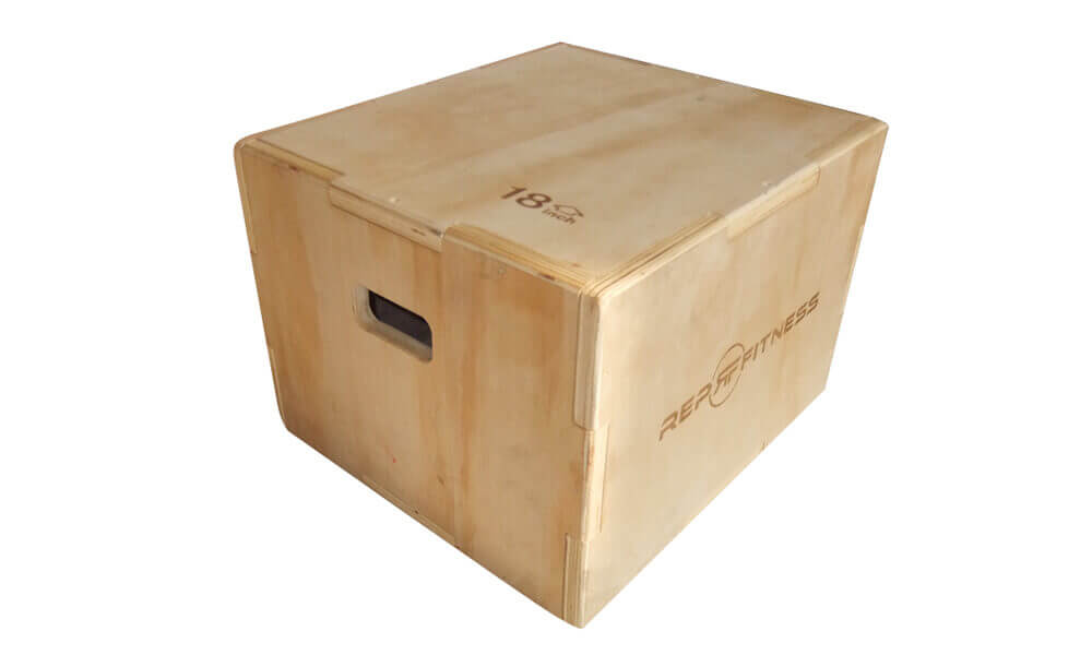 3-in-1 Wooden Plyometric Box(12"×16"×18")