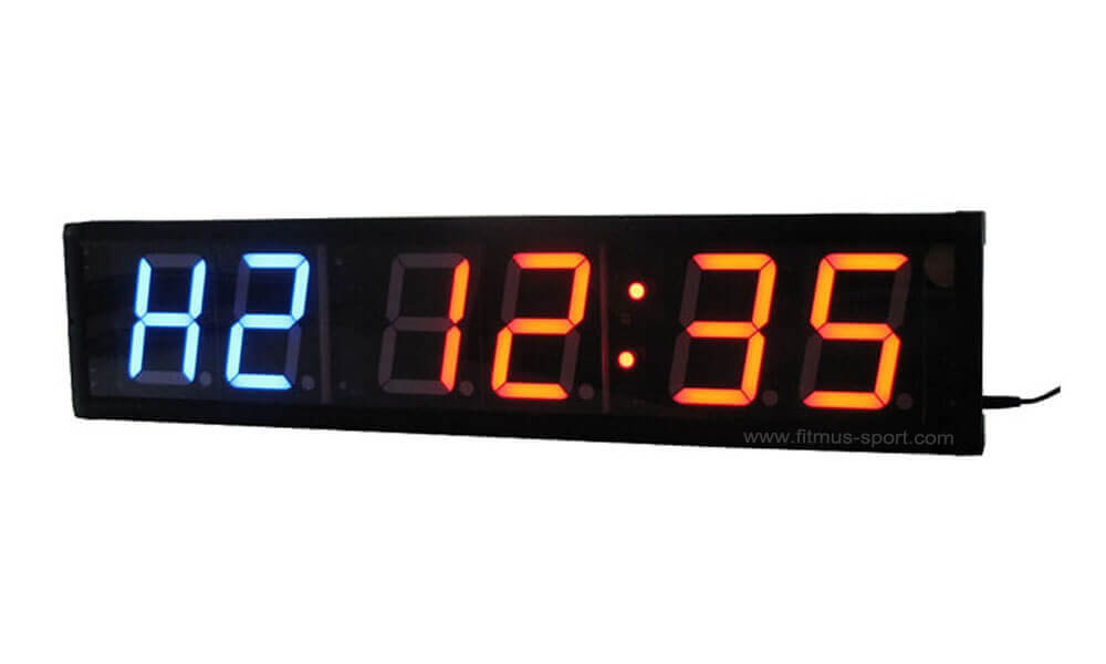 Cross Interval Timer 6 digit blue and Red
