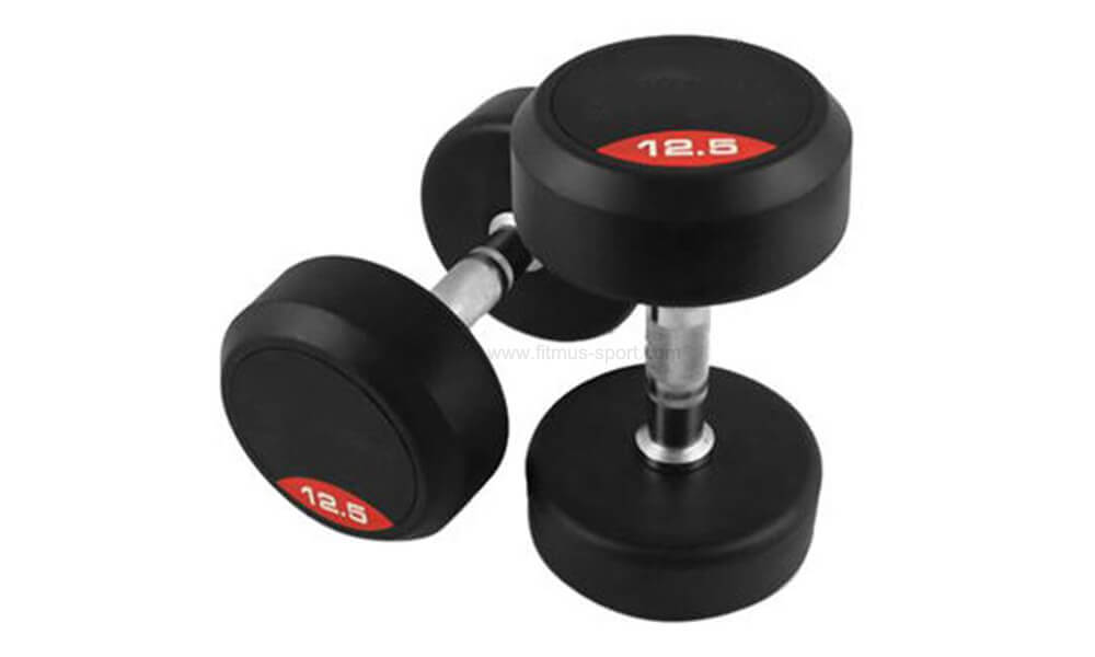 Premium Rubber Round Dumbbells
