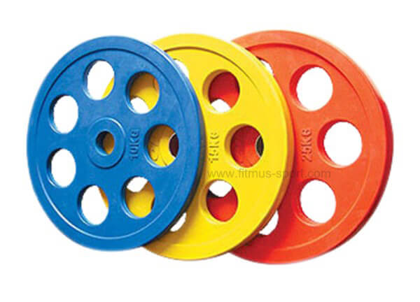 2inch Olympic Rubber weight plate- Seven Hole Pattern