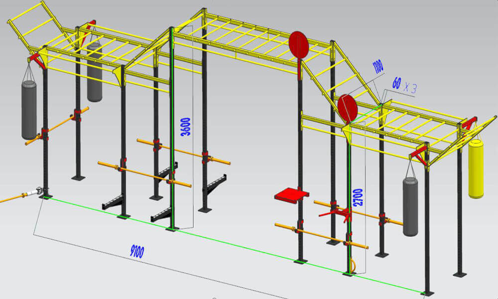 30'Crossfit Monkey Bar Rig Jungle Rig
