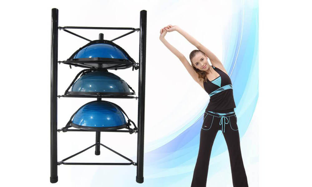 Bosu ball exercise ball shelf balance ball yoga ball rack
