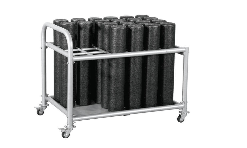 Foam Roller Storage Rack with Wheel