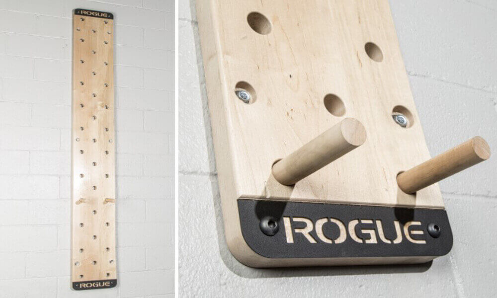 Wall mounted wood Peg board