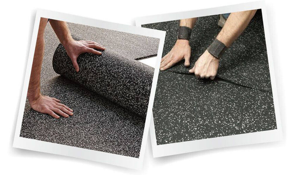 how to install rubber mat flooring