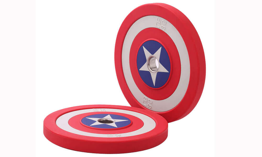 Captain America Shield Urethane Barbell Plates