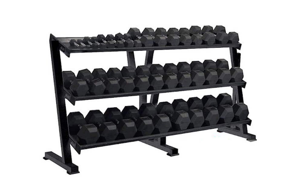 Commercial Grade 3 Tier Dumbbell Rack