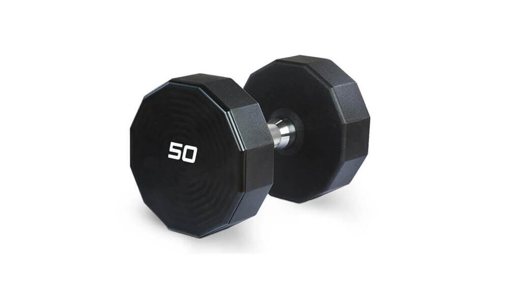 Multi-Sided Solid Steel Urethane Encased Dumbbells