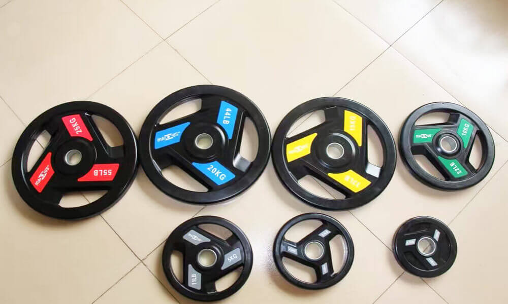 Tri Grip Rubber Coated Weight Plate- New Arrival