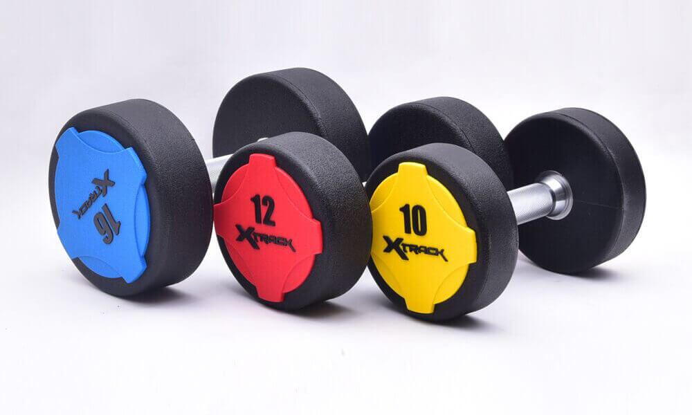 Urethane dumbbell weight set